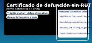 Certificado de defunción sin RUT: cómo obtenerlo en línea con datos alternativos