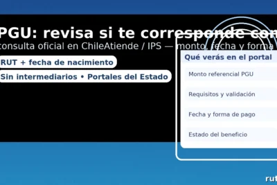 PGU: revisar con RUT en ChileAtiende/IPS — monto, requisitos y forma de pago