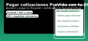 Pagar cotizaciones ProVida con RUT: declarar y pagar en Previred, certificados en Sucursal Virtual
