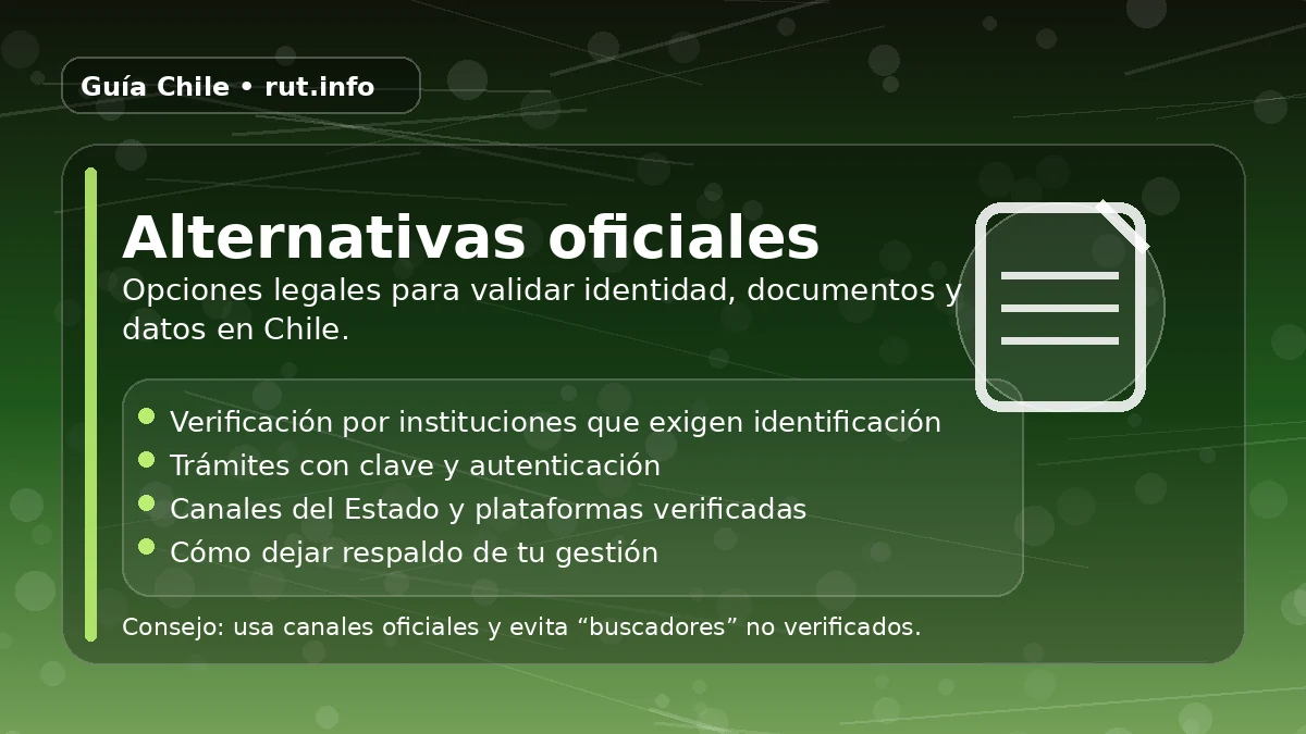 Alternativas oficiales para validar identidad y documentos en Chile de forma segura