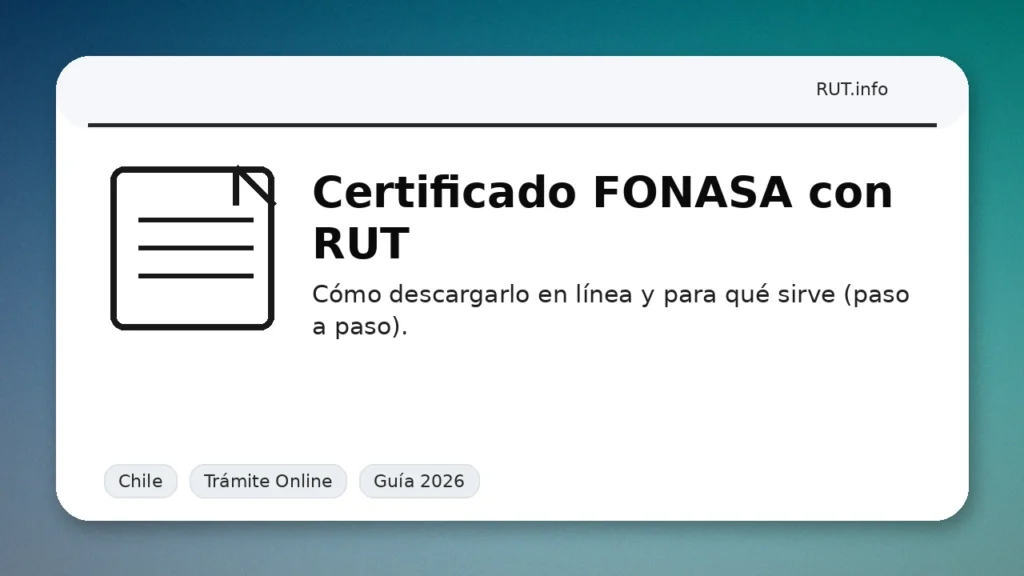 Certificado FONASA con RUT: guía para descargar en línea paso a paso