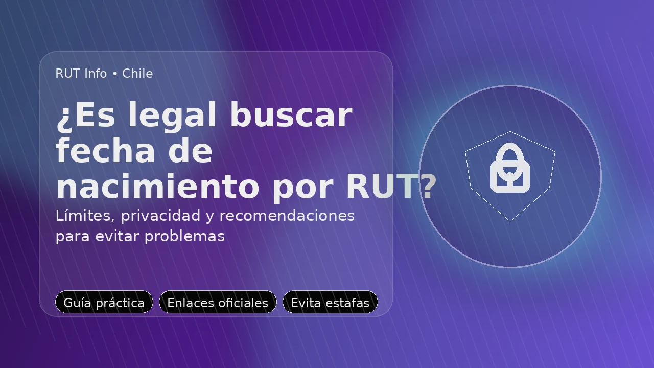 Es legal buscar fecha de nacimiento por RUT? límites de privacidad y recomendaciones en Chile