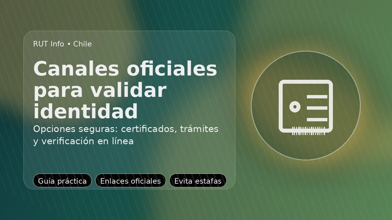 Canales oficiales para validar identidad en Chile: certificados, trámites y verificación con RUT
